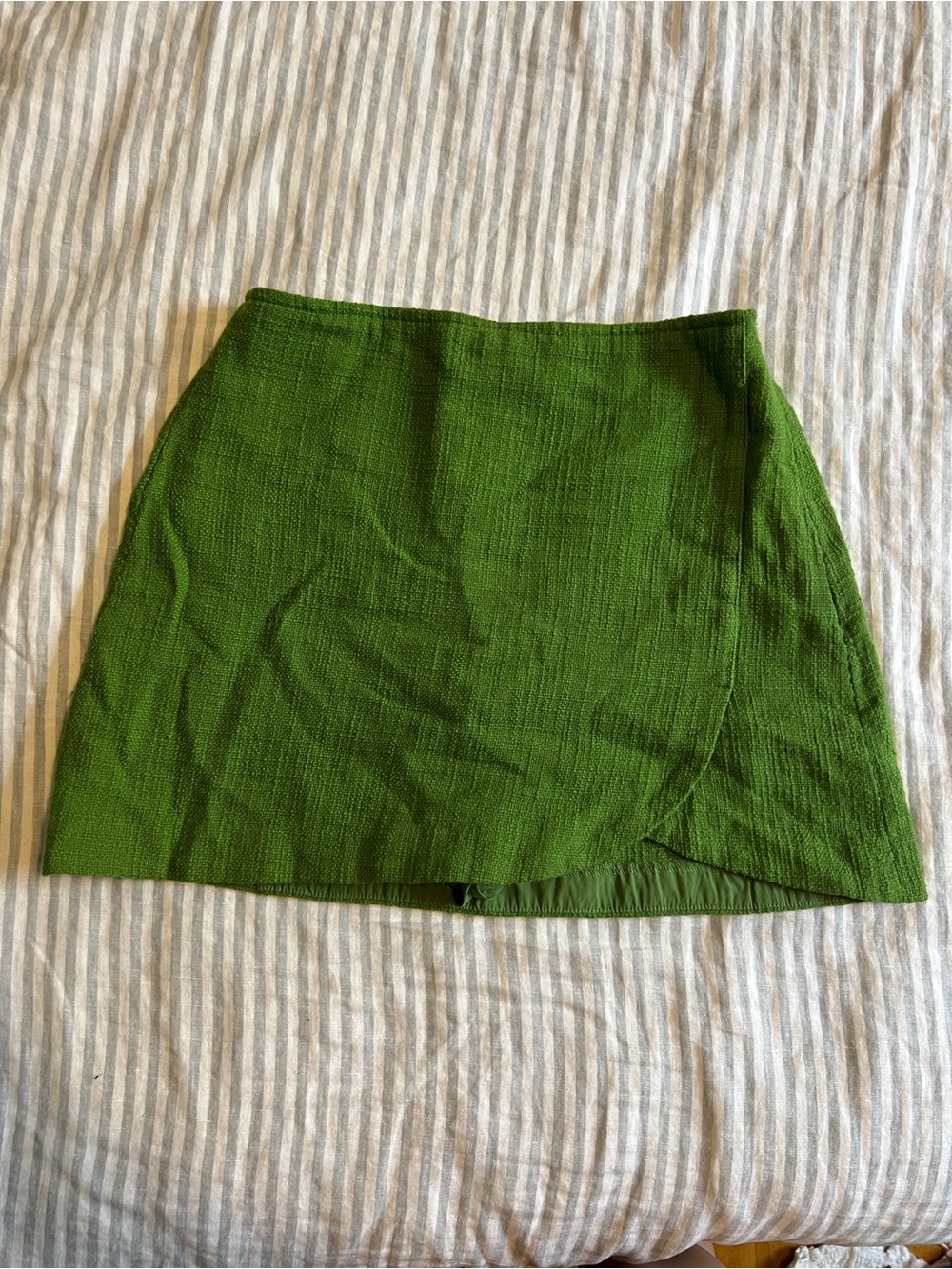 Abercrombie & Fitch Olive Green Wrap Mini Skirt